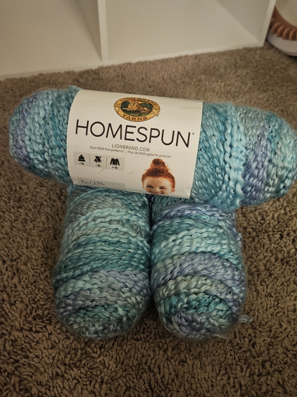 Lion Brand Homespun Yarn Skeins in Aqua Mix